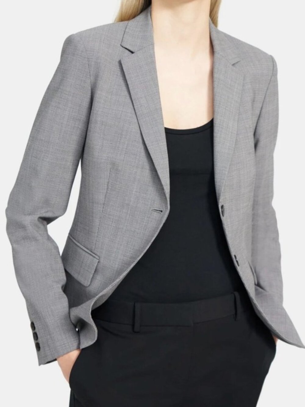 EUC Theory Carissa Grey Wool Blazer - Size 4